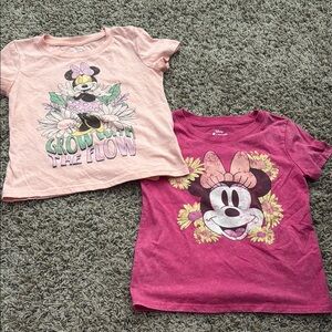 Disney Minnie Mouse Pink and Purple Short Sleeve Tees